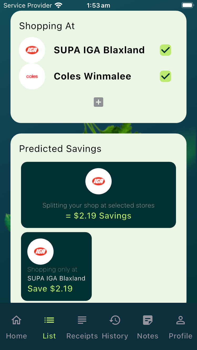 Predicted Savings